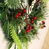 Fiori decorativi Ghirlande di fiori artificiali Ghirlanda per porta di Natale per la decorazione domestica con luci anteriori esterne