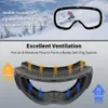 Ski Goggles Findway Aldult 100% UV 400 Bescherming-rekbare lens Anti-mist over glazen snowboard voor vrouwen mannen 221122