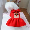 Dog Apparel Hoodies Winter Warm Skirt Christmas Princess Dress Clothes Coats Sweatshirt For Small Medium Cat Pet Couple Sweater