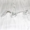 10mm 14mm Mâle Clair Joint fumant carré cube de sucre quartz clou banger 90 ﾰ Épais Clair Pour Verre Eau Bong Pipe Ash Catchers