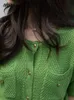 Kvinnors stickor Tees Mishow Solid Single-Breasted Sweater Summer French Oneck Kort ärmar ihåliga Cardigan Women Loose Sticked Tshirt MXB22Z0380 221123