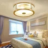 Luces de techo Lámparas LED de cobre modernas para sala de estar, dormitorio, estudio, Luminaria, accesorios de cocina