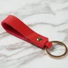 Key Holder Solid Color PU Lederen ketting draagbare eenvoudige all-match cadeaubanchin