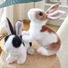25/30cm realista de coelhos de pelúcia realista de coelhos de animais de coelho de coelho de coelho