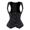 Bustier Corsetti Sexy Body modellante gotico sotto il busto Ricamato Vintage Jacquard Cincher Cinture Gilet Lingerie