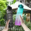 Water Bottles Sports 1 Litre with Straw Outdoor Travel Portable Clear 32oz Plastic My Drink BPA Free 221122