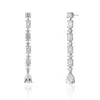 Charm Oevas 100% 925 Sterling Silver High Carbon Diamond Long Drop Earrings For Women Wedding Engagement Party Fine Jewelry Wholesale 221119