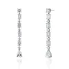 Charme OEVAS 100% 925 Sterling Silver High Carbon Diamond Long Drop Boucles d'oreilles pour les femmes de mariage fiançailles Party Fine Jewelry Wholesale 221119