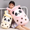 Panda Bubble Tea Pillow Giant Plushie Boba Plush Toys Soft Fyled Fruit Milk Tea Cup Bear Doll Cushion Home Decorating