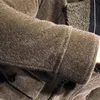 Hommes laine mélanges hiver chaud polaire veste mode couleur unie décontracté épais manteau de haute qualité vêtements mince laine 221123