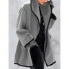 Misto lana da donna Cappotto da donna invernale Moda stile preppy coreano Retro Versatile Giacca a vento Casual Warm Woolen Oversize Manteau Femme Hiver 221123
