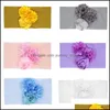 Pannband Big Flower Bow Knot Elastic Head Bands Baby Girl Pannband Hårband Huven Headwrap Fashion Accessories Drop Delivery Juvel Dhraw
