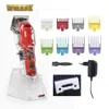 Hair Trimmer WMARK Model NG-108 Rechargeable Cutting Machine Clippers Transparent Cover White Or Red Base 7300rpm 221122