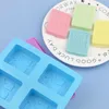 4 Haviteter Rektangel Life Tree Silicone Mold Diy Candle Soap Craft Art Mousse Cake Dessert Kitchen Baking Tools MJ1157