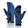 Gants de ski Cinq doigts Gants 3 couleurs hiver hommes femmes thermique ski polaire écran tactile snowboard extérieur imperméable ski de neige 221123