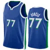 2023/24 77 LUKA Doncic City Basketball Jerseys 2 11 Kyrie Irving Blue Green Mens 41 Dirk Nowitzki Retro koszulki