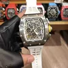 Manlig lyx Mens Case Mechanical Watchs Carbon Multifunktionell fiberkvalitet ES Alla funktioner kan användas Swiss Movement Wristwatchses High Q