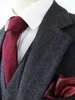 Mens Suits Blazers Wool Dark Grey Herringbone Tweed tailor slim fit wedding suits for men Retro gentleman style custom made mens 3 piece suit 221123