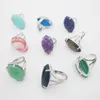 Clusterringen Charm Resiverable Opal Turquoise Amethists Aventurine Rhodonite Rose Quartz Cherry Clear Crystal Marquis Bead ingelegde ring 1 pks