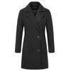 Laine des femmes mélanges manteau de laine col rabattu manteaux à double boutonnage automne coréen mince kaki noir veste femme LD1423 221123