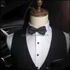 Pajaritas Elegante Pajarita ajustable Patrón a cuadros Traje de negocios Camisa Pajarita para hombres Compromiso Corbatas de boda Vestido Moda Gota Deli Dhorj