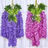 Fiori decorativi Ghirlande Glicine artificiale Falso viola Soffitto Fiore Rattan Matrimonio Famiglia Giardino el Corridoio Soggiorno Decorazione ufficio 221122