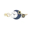 Wall Clocks Fashionable Creative Clock Simple Living Room Decorative Hang Watch Household Dining High-end Luxury Blue
