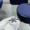 Luxury merk Designer Cluster Rings Top Sterling Silver 3A Zirkon Charm Wedding Ring For Brides Women Sieraden feestgeschenk