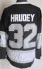 Erkekler Retro Hokey 23 Dustin Brown Jersey Vintage Classic 99 Wayne Gretzky 20 Luc Robitaille 32 Kelly Hrudeey Tüm dikişli siyah beyaz mor'nhl''Shirt