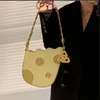 Evening Bags Cartoon Cheese Shape Women Underarm Female High Quality PU Leather Shoulder Bag Cute Fashion Lovely Girls Purse Handbags