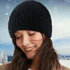 Boinas chapéus de inverno para gorros unissex de malha de lã sólida hap