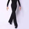 무대웨어 패션 남자 볼룸 프로페셔널 세련된 느슨한 댄스웨어 스트레이트 블랙 라틴 바지 경쟁 연습 댄스 팬츠