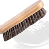 Clothing Storage 6.7" Shoe Brush Horsehair Shine Brushes Suede Cleaning For Shoes Boots & Other Leather Care