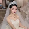 Headpieces Crown Headbonad Vuxen Gift Bride Pearl Super Fairy Atmosphere Wedding Dress 18 Years Old Veil