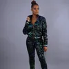 Dwuczęściowe spodnie Women Swidrly cekin 2 set Sty Stoły Spring Autumn Lutka i Streetwear Women Tracksuit 221123