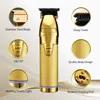 Haar Trimmer Professionele gouden klipper voor mannen oplaadbare kappersniveau Cordless Cutting T Machine Styling Beard 221122