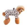 Ropa para perros Coral Veet Perros Mono Cuatro patas Estampado de leopardo Ropa para cachorros Perro pequeño Ropa para mascotas Otoño Invierno Cálido Nuevo 5Kl J2 Drop Dhbkv