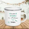 Mugs French Super Teacher Print Creative Coffee Cups Drinks Water Milk Cup Enamel Mug School Home Handle Drinkware Gifts 221122