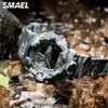 Montre-bracelets Smael Military Sport Quartz Watch for Men Camouflage Imperping Digital Watches Auto Date LED Dual Time Dislay Wristwatch 8001 221122