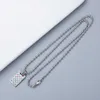 2023 Designer New Jewelry double color Lingge rectangle brand necklace fashion men's and women's lovers' elf skull sweater chain