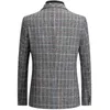 Heren Pakken Blazers BOLUBAO Merk Mannen Persoonlijkheid Wild Jasje Hoge Kwaliteit Mode Plaid Print Slim Fit Warme Jas Mannelijke 221123