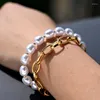 Bedelarmbanden gouden kleur roestvrijstalen armband voor vrouwen dubbele lagen mode link ketting bangle pulseras femme sieraden maan meisje