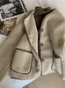 Kvinnorjackor Autumn Winter Women Coat Warm Loose Pocket Single Breasted Thicked Top Oversize White Jacket 221122