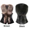 Women's Fur Faux Sleeveless Back Bowknot Decor Coat Outerwear Winter Autumn Warm Waist coat Gilet TopWomen Leather Patchwork Vest Jacket 221123