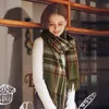 Scarves winter scarf temperament plaid warm fringe women in the long paragraph shawl 221122