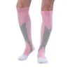 Chaussettes à Compression en Nylon pour hommes, bas d'allaitement, spécialisés dans le cyclisme en plein air, séchage rapide, respirants pour adultes