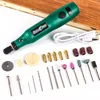 Electric Drill USB Mini Cordless Rotary Tools Kit Wireless 3 Speed ​​Carving Pen for Jewelry Polishing Dremel 221122