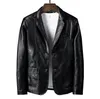 Mens Suits Blazers Autumn and winter leather jacket mens slim fit fashion suit business coat leisure motorcycle 221123