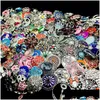 Berlockarmband Grossist Bk Lot Mix Styles Ingefära Mode 18Mm Metall Strass Snap Button Snap Smycken Helt nya Drop Delivery Br Dhdd3