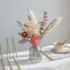 Decorative Flowers Wreaths Eucalyptus Leaf Cotton Lover Grass Real Natural Dried Flower Bouquet Diy Reed Light Luxury Living Bed Room Decoration Ins Wind 221122